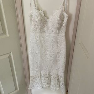 White Crochet Guess Bridal Event Dress